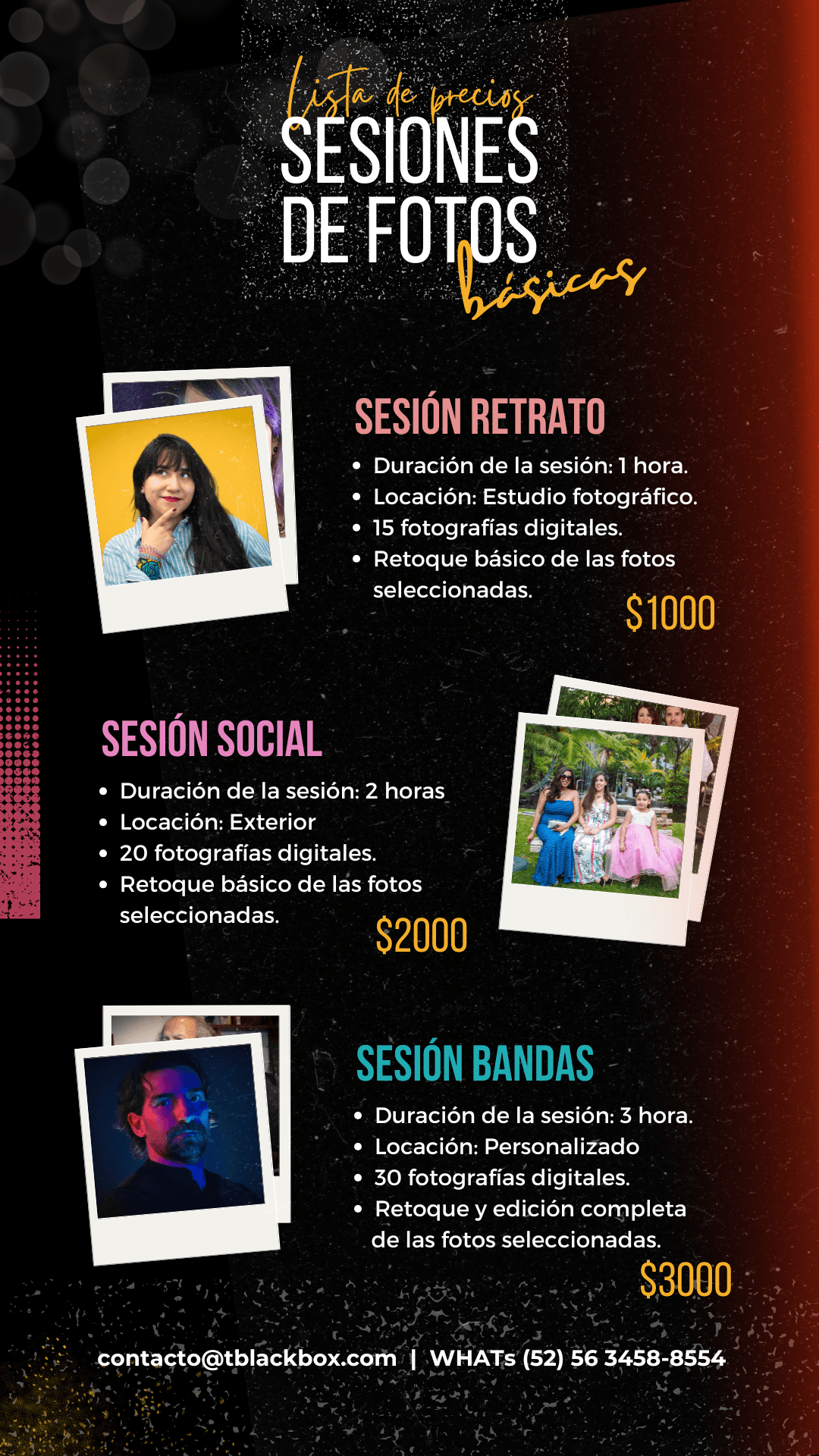 Paquetes Básicos Fotografía